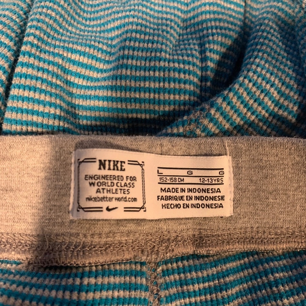 25. Nike Blue Striped Track pants Size Large in Kids, Women's Small - Picture 7 of 8
